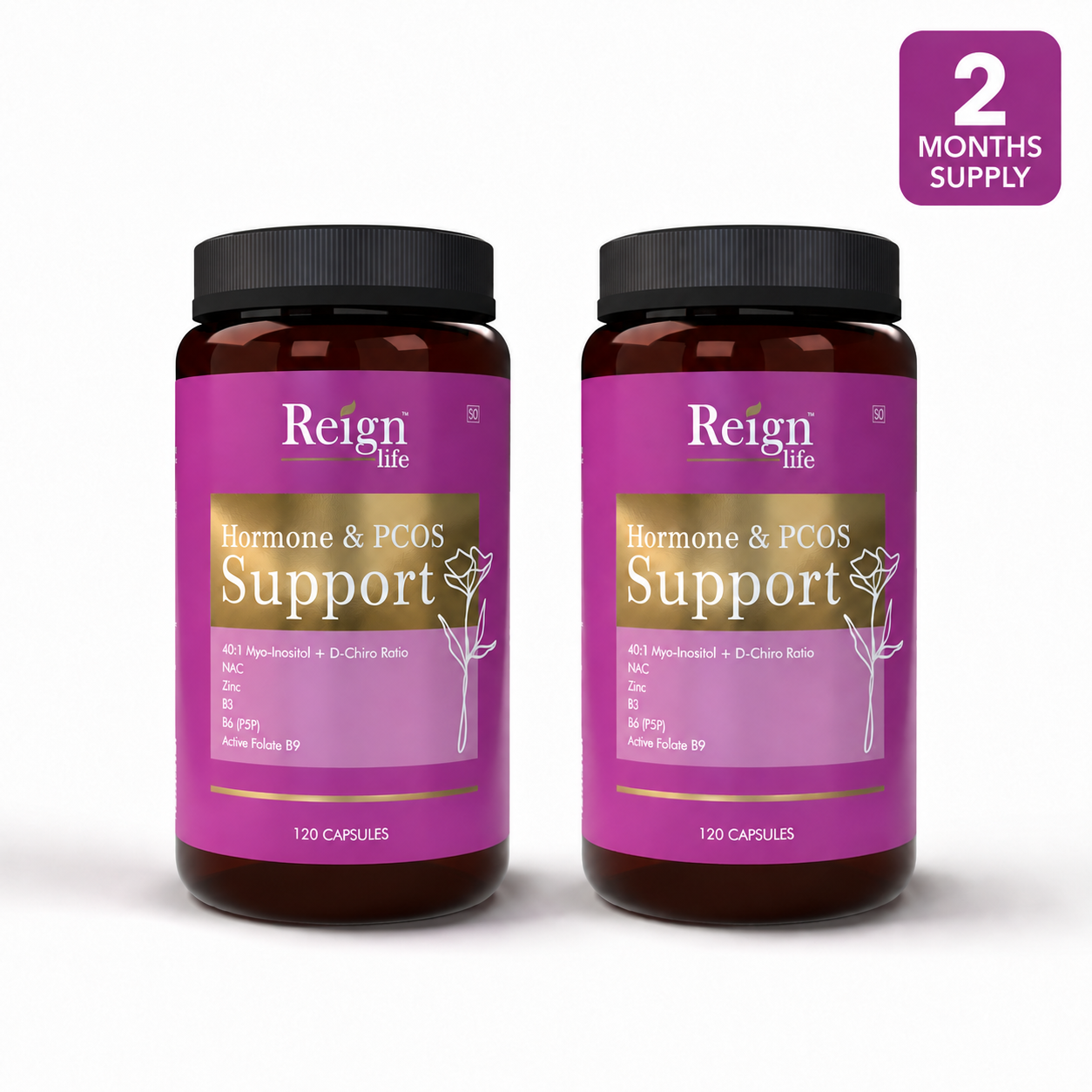Hormone & PCOS Support — 2 Month Supply (2 Bottles)